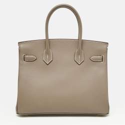 Hermès Etoupe Epsom Leather Gold Finish Birkin 30 Bag