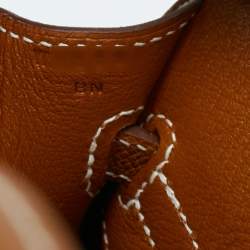 Hermes Gold Epsom Leather Palladium Finish Birkin Sellier 25 Bag