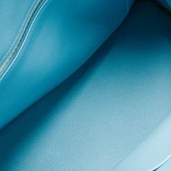 Hermès Bleu Atoll Taurillon Clemence Leather Palladium Finish Birkin 35 Bag