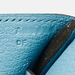 Hermès Bleu Atoll Taurillon Clemence Leather Palladium Finish Birkin 35 Bag