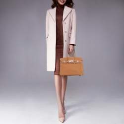 Hermes Gold Togo Leather Palladium Finish Birkin 25 Bag