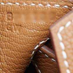 Hermes Gold Togo Leather Palladium Finish Birkin 25 Bag