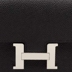 Hermès Noir Epsom Leather Constance Slim Wallet
