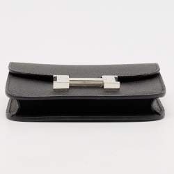 Hermès Noir Epsom Leather Constance Slim Wallet