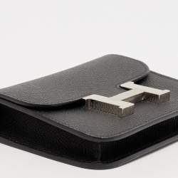 Hermès Noir Epsom Leather Constance Slim Wallet
