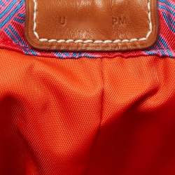 مملوكة مسبقًا Hermès Rouge de Cœur/Fauve Silk and Barenia Leather Fourbi 20 Pouch