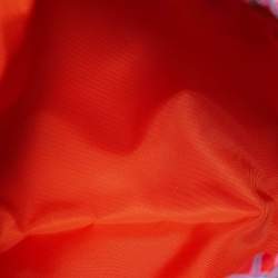 مملوكة مسبقًا Hermès Rouge de Cœur/Fauve Silk and Barenia Leather Fourbi 20 Pouch