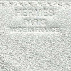 Hermes Cream/Grey Shadow Birkin Pochette