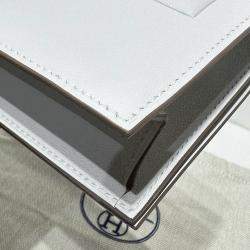 Hermes Cream/Grey Shadow Birkin Pochette