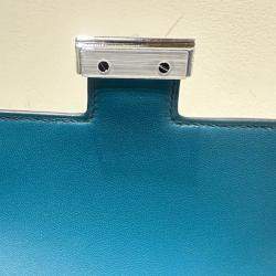 Hermes Ink Blue Lizard Leather Constance 19 Bag