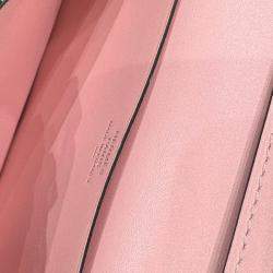 Hermes Pink Lizard Leather Bearn Wallet