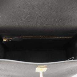Hermes Black Togo Leather 25 Kelly Bag