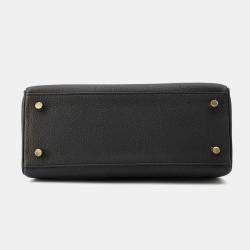 Hermes Black Togo Leather 25 Kelly Bag