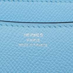 Hermès Celeste Epsom Leather Palladium Finish Constance 18 Mini Bag
