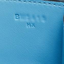 Hermès Celeste Epsom Leather Palladium Finish Constance 18 Mini Bag