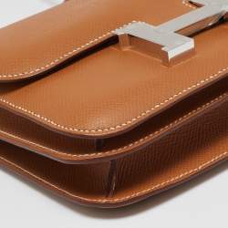 Hermès Gold Epsom Leather Palladium Finish Constance 18 Mini Bag