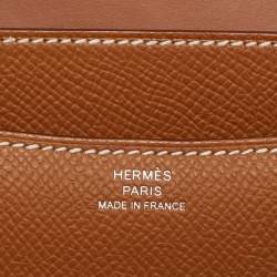 Hermès Gold Epsom Leather Palladium Finish Constance 18 Mini Bag