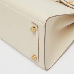 Hermès Nata Epsom Leather Gold Finish Birkin Sellier 25 Bag