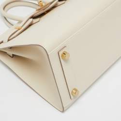 Hermès Nata Epsom Leather Gold Finish Birkin Sellier 25 Bag