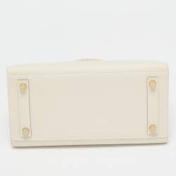 Hermès Nata Epsom Leather Gold Finish Birkin Sellier 25 Bag