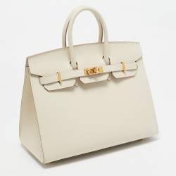 Hermès Nata Epsom Leather Gold Finish Birkin Sellier 25 Bag