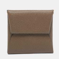 Hermès Etoupe Epsom Leather Bastia Change Purse