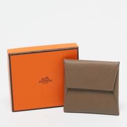 Hermès Etoupe Epsom Leather Bastia Change Purse