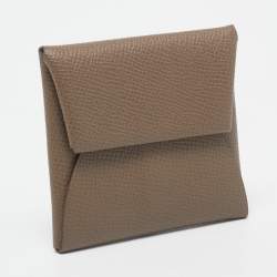 Hermès Etoupe Epsom Leather Bastia Change Purse