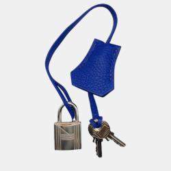 Pre Owned Hermes Blue Royal Togo Leather Birkin 30 Bag