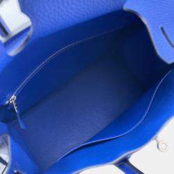 Pre Owned Hermes Blue Royal Togo Leather Birkin 30 Bag