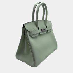 Hermes Vert Fizz Veau Epsom Leather Birkin 30 Bag