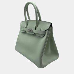 Hermes Vert Fizz Veau Epsom Leather Birkin 30 Bag
