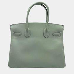 Hermes Vert Fizz Veau Epsom Leather Birkin 30 Bag