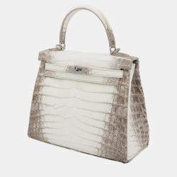 Hermes Himalaya Matte Niloticus Crocodile Leather Kelly 25 Bag