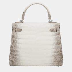 Hermes Himalaya Matte Niloticus Crocodile Leather Kelly 25 Bag
