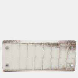 Hermes Himalaya Matte Niloticus Crocodile Leather Kelly 25 Bag
