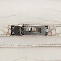Hermes Himalaya Matte Niloticus Crocodile Leather Kelly 25 Bag