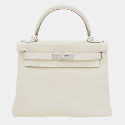 Hermes Craie Togo Leather Kelly 28 Bag