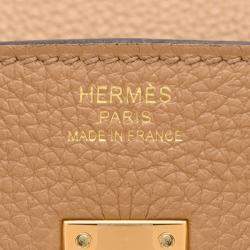 Pre Owned Hermes Biscuit Togo Leather Birkin 25 Bag