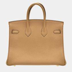 Pre Owned Hermes Biscuit Togo Leather Birkin 25 Bag