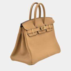 Pre Owned Hermes Biscuit Togo Leather Birkin 25 Bag