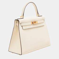 Pre Owned Hermes Nata Epsom Leather Kelly 28 Bag