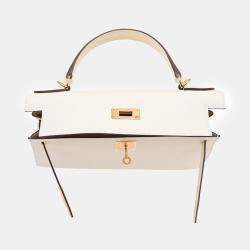 Pre Owned Hermes Nata Epsom Leather Kelly 28 Bag