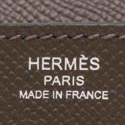 Hermes Ecorce/Etoupe Grey/Black Epsom Leather Birkin 25 Bag