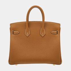 Hermes Gold Togo Leather Birkin 25 Bag