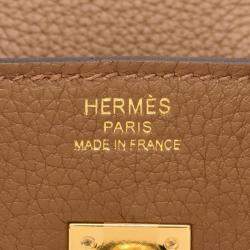 Hermes Alezan/Chestnut Brown Togo Leather Birkin 25 Bag