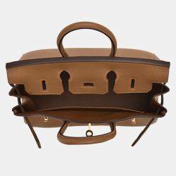 Hermes Alezan/Chestnut Brown Togo Leather Birkin 25 Bag