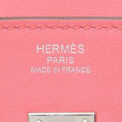 Hermes Rose Azalee Swift Leather Birkin 25 Bag