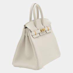 Hermes Craie Togo Leather Birkin 25 Bag