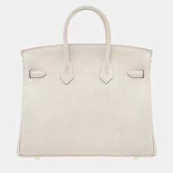 Hermes Craie Togo Leather Birkin 25 Bag